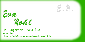 eva mohl business card